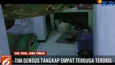Kini, keempat terduga teroris masih dalam dalam pemeriksaan Tim Densus.
