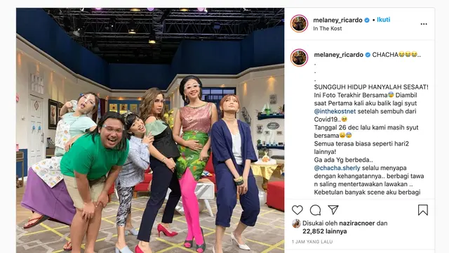 Unggahan Melaney Ricardo dengan Chacha Sherly. (Foto: Instagram @melaney_ricardo)