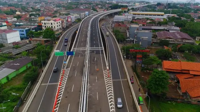Jalan tol Bogor Outer Ring Road (BORR) seksi IIB dari Kedung Badak ke Yasmin sepanjang ruas 2,65 kilometer. (Dok Kementerian PUPR)