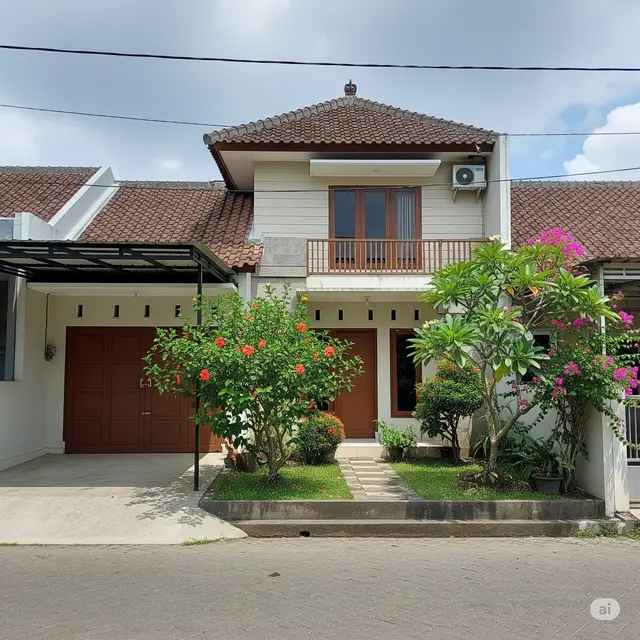 Desain Rumah Sederhana Ada Garasi Mobil. Foto: Gemini