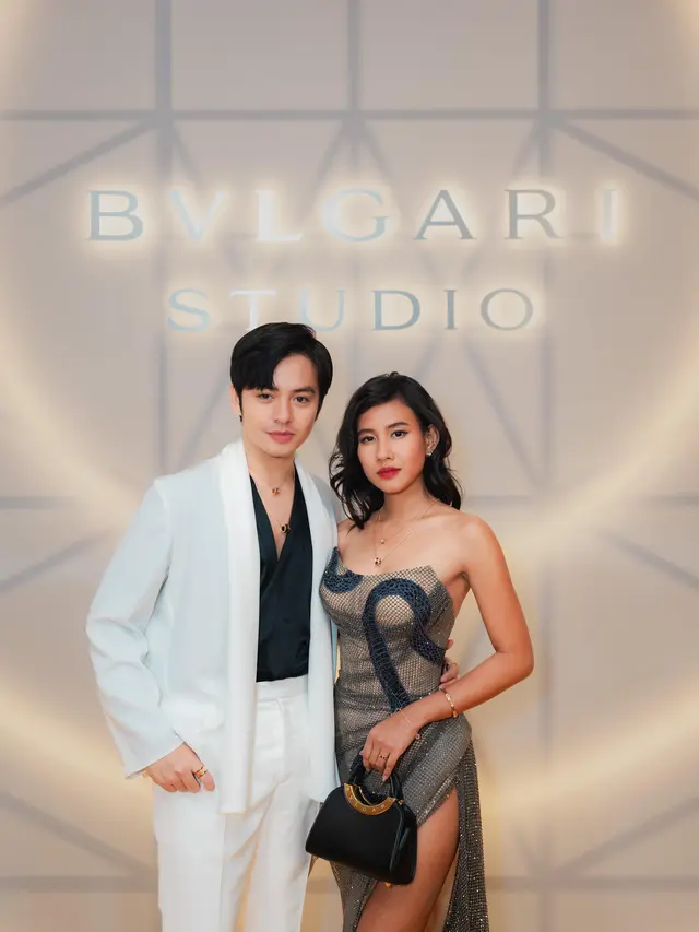 Angga Yunanda dan Shenina Cinnamon di Bulgari Studio, Seoul, Korea Selatan (Photos by Bulgari & Imanuel Abraham @snap.nuel)