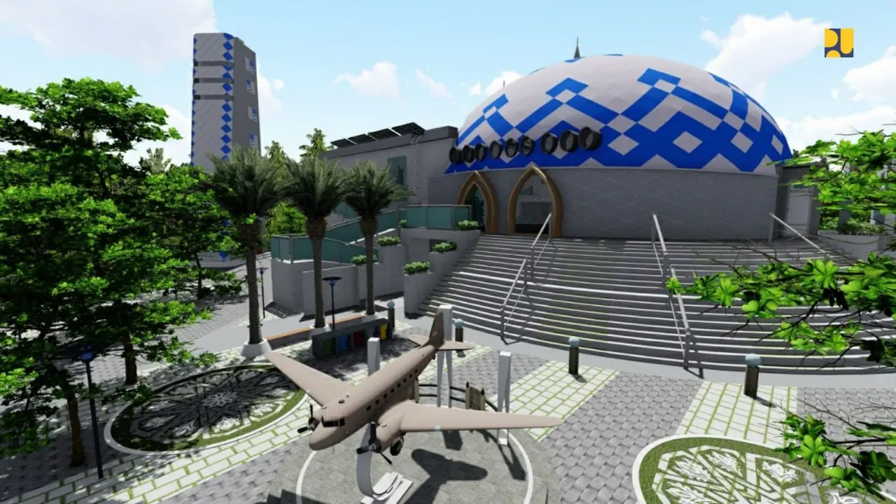 Proyek pembangunan Masjid Nyak Sandang di Lamno, Kabupaten Aceh Jaya, Aceh