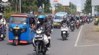 Ruas pantura Cirebon masih dipadati pemudik kembali ke Jakarta pada H+5 Lebaran 2024. (Ist)