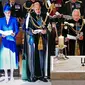 Penobatan ke-2 Raja Charles III dan Ratu Camilla berlangsung di Katedral St Giles, Edinburgh, Skotlandia. Upcara ini juga dihadiri Pangeran William dan Kate Middleton. (AARON CHOWN/POOL/AFP)&nbsp;