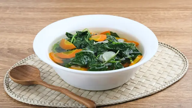 sayur bening bayam wortel
