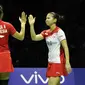 Ganda putri Indonesia Greysia Polii/Nitya Krishinda Maheswari gagal sumbang poin melawan Tiongkok di semifinal Piala Sudirman 2015 (Humas PP PBSI)