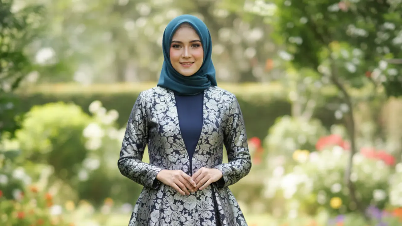 Model Gamis Blazer Brokat Terbaru (Foto: Gemini AI)