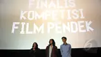 Para finalis XXI Short Film Festival 2015 berbagi pengalaman dengan para penonton di Epicentrum XXI, Kuningan, Jakarta, Kamis (19/3/2015). Jumlah pendaftar film pendek naik 50% dari perhelatan sebelumnya (Liputan6.com/Panji Diksana)