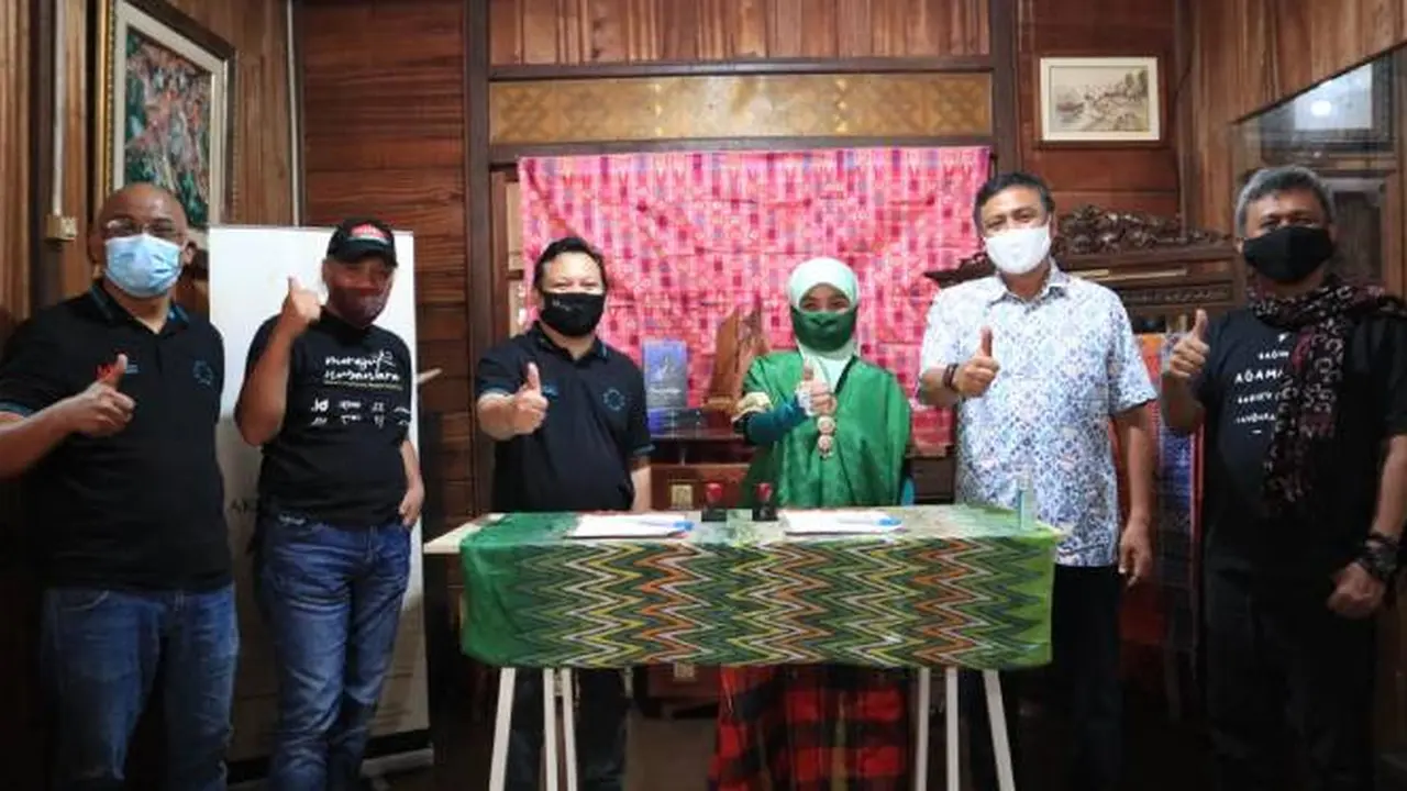 PANDI menandatangani nota kesepahaman (memorandum of understanding/MoU) dengan Yayasan Aksara Lontaraq Nusantara. Dok: PANDI