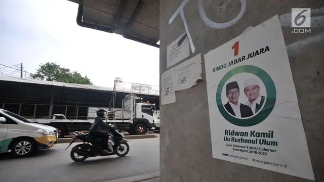 Masa Tenang Pilkada 2018, Atribut Kampanye Masih Beredar di Bekasi