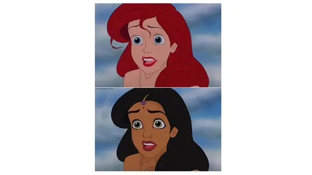 Ilustrasi Princess Disney Jadi Etnis Berbeda