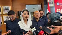 Wakil Menteri Perdagangan (Wamendag) Dyah Roro Esti dalam konferensi pers ISF 2025, Rabu (6/8/2025). (Liputan6.com/Tira)