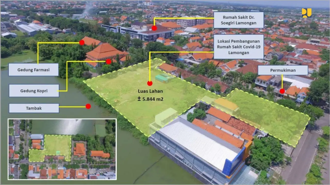 Pembangunan RS Corona di Lamongan. Dok PUPR