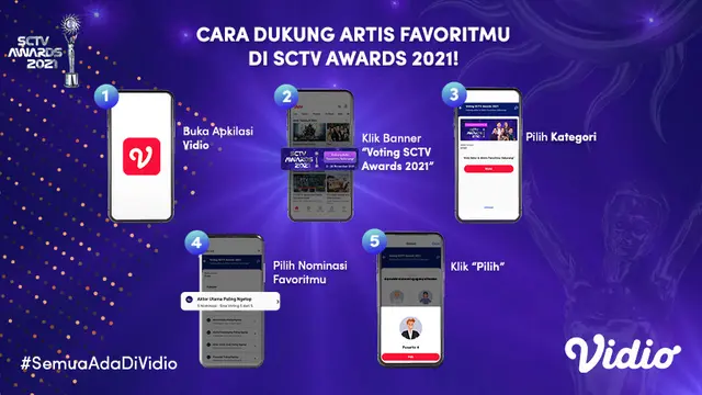 Cara Voting SCTV Awards 2021 di Vidio
