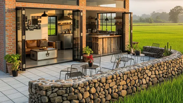 Model Rumah Kecil 2 Kamar Cantik Dekat Sawah Anti Ular