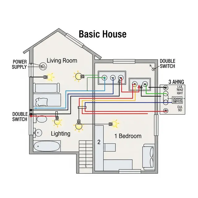 Contoh Instalasi Listrik Rumah Sederhana. Foto: Gemini