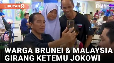 Blusukan di Brunei, Jokowi Disambut Meriah Warga Lokal dan Malaysia