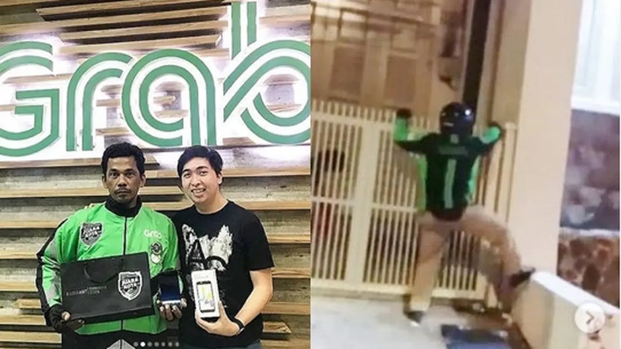 Driver ojol di Makassar bantu padamkan kebakaran.