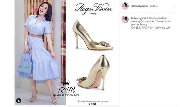 7 Koleksi Sepatu Mewah Syahrini, Ada yang Capai Rp 130 Juta