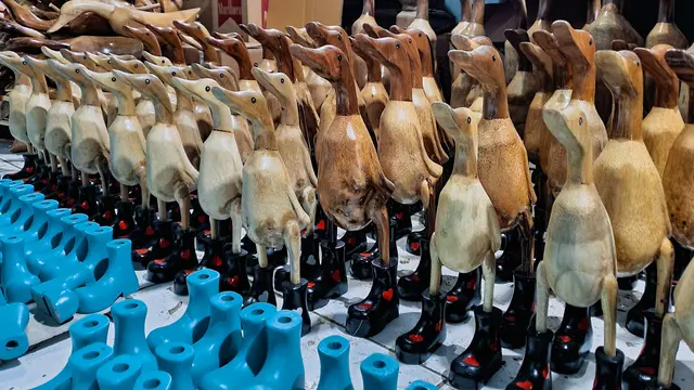 Patung Bebek dari Bonggol Bambu di Ceper Klaten