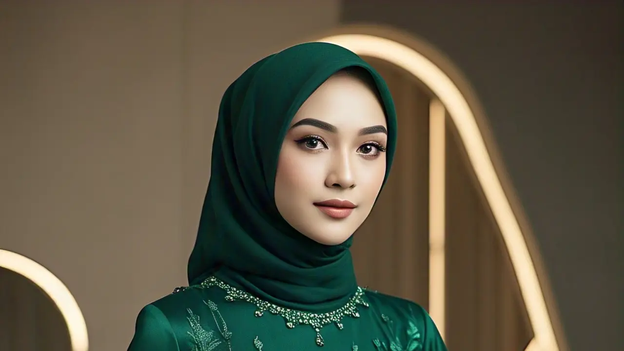 5 Inspirasi Baju Seragam Kondangan Hijab Warna Hijau, Adem dan Modis