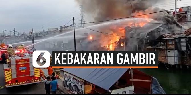 VIDEO: Warga Histeris, Permukiman Cideng Gambir Terbakar
