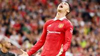 Megabintang asal Portugal ini masih melempem di Liga Inggris musim ini. Cristiano Ronaldo belum mampu menunjukkan ketajamannya sebagai juru gol untuk Setan Merah. Saat ini CR7 belum berhasil menyumbang gol untuk MU. (AFP/Oli Scarff)