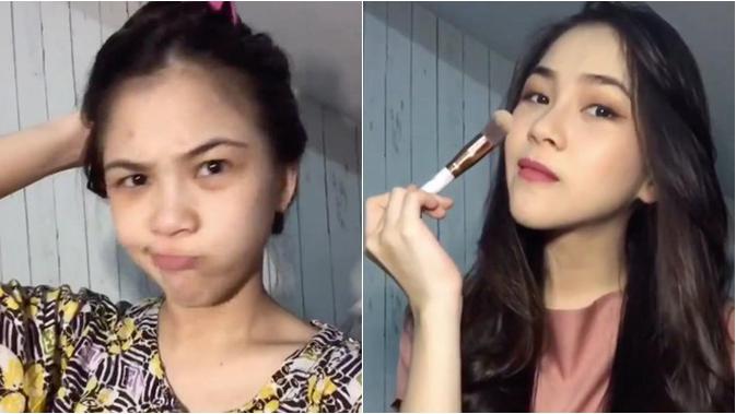 Eks Personel Cherrybelle lakukan #PassTheBrushChallenge. (Sumber: Instagram/@margareth_angelina)