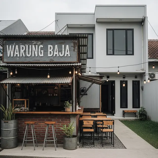 9 Desain Warung Outdoor di Halaman Depan Rumah, Estetis dan Menguntungkan