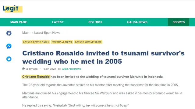 Berita Martunis, Sumber: Legit