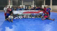 Para mahasiswa gelar kompetisi futsal anak bangsa untuk memperingati Hari Toleransi Internasional. (Foto: Liputan6.com/Dian Kurniawan)