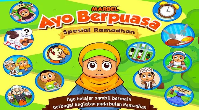 	Salah satu aplikasi yang dapat mendukung ibadah puasa anak-anak adalah Marbel Ayo Berpuasa Spesial Ramadhan (Foto: Ist)