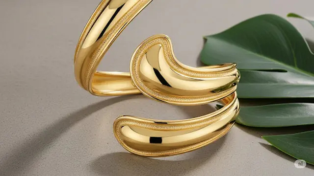 Gelang Spiral Sederhana Bertekstur Halus