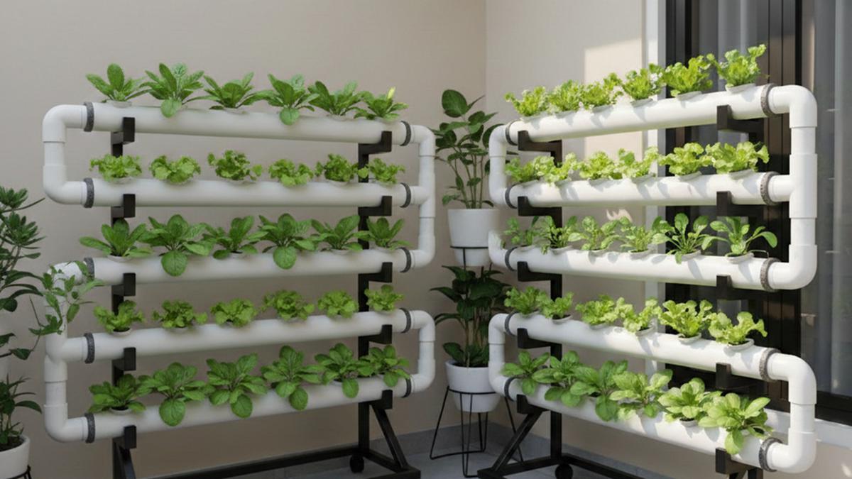 8 Desain Kebun Sayur Teras Pakai Pipa PVC, Praktis untuk Rumah Minimalis