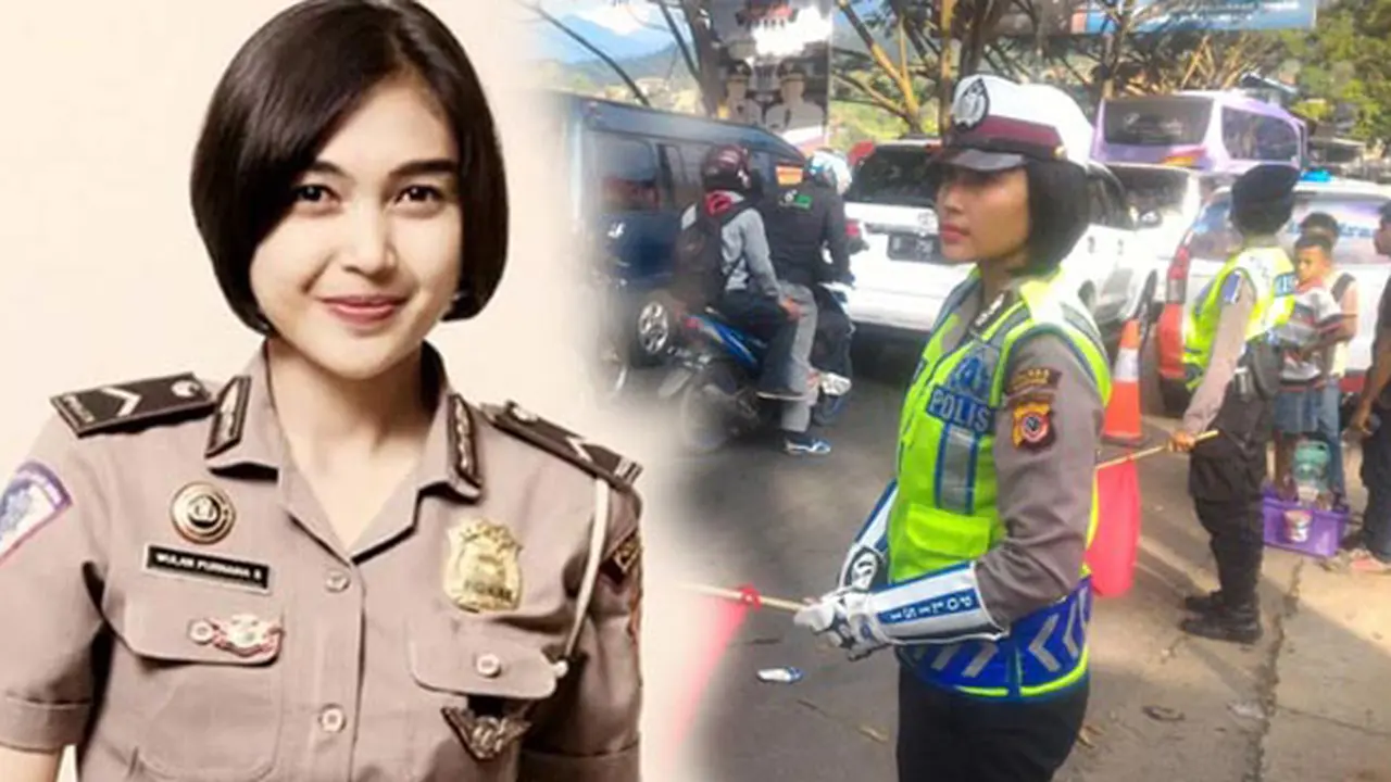 Bripda Wulan, Pengatur Lalin Nagreg Bikin Gagal Fokus Pemudik