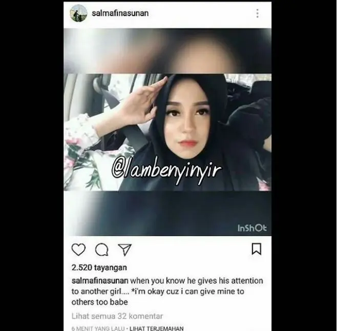 Putri Sunan Kalijaga, Salmafina Khairunnisa tulis isi hatinya, untuk Taqy Malik? (Foto: Instagram)