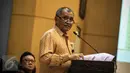 Ketua KPK Agus Rahardjo memberi paparan dalam rakornas dan dialog terbuka bersama gubernur se-Indonesia di Jakarta, Kamis (24/11). Rakornas ini membahas kerawanan jelang Pilkada Serentak 2017 dan penguatan Tim Saber Pungli (Liputan6.com/Faizal Fanani)