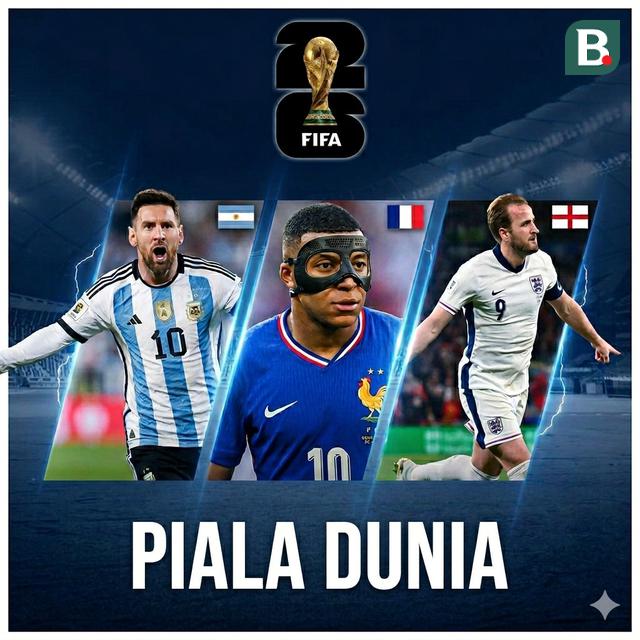 Ilustrasi bintang Piala Dunia 2026, Harry Kane, Kylian Mbappe, Lionel Messi. (Bola.com/AFP/Gemini)