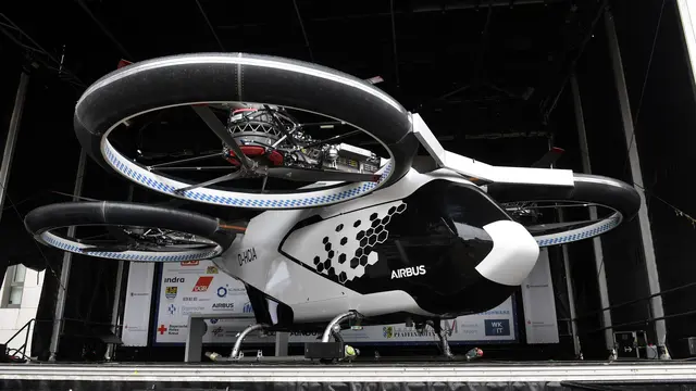 Airbus memamerkan inovasi terbaru yakni taksi terbang yang bernama eVTOL. (Foto: airbus.com)