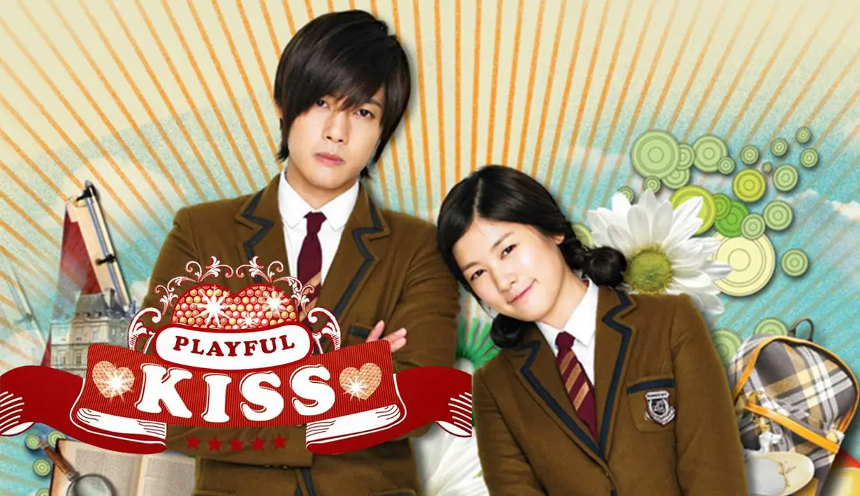 Playful Kiss menceritakan tentang seorang siswi yang kurang pintar yang jatuh cinta dengan siswa paling cerdas di sekolahnya. (Foto: soompi.com)