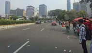 Aksi Buruh Usai, Lalu Lintas Sudirman-Thamrin Kembali Dibuka