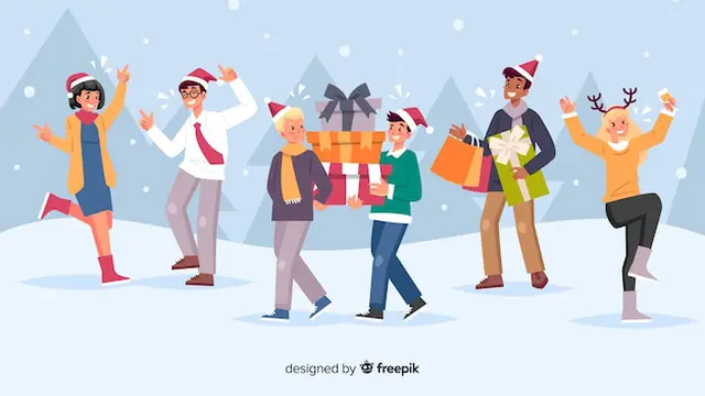 Ilustrasi merayakan Natal bersama (Freepik)