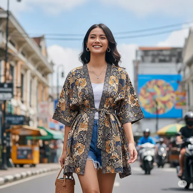 Outer Batik Kimono + Tank Top