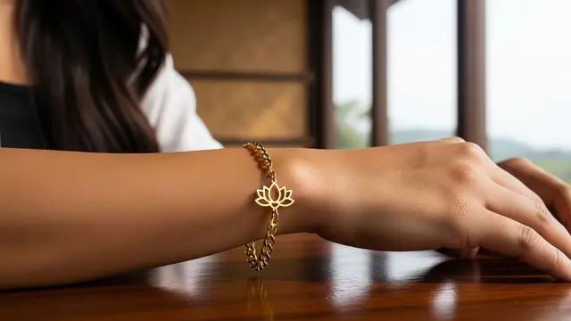 Model Gelang Emas Ukir Motif Bunga Klasik