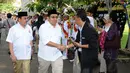 Wakil Ketua Umum Partai Gerindra, Fadli Zon (kedua dari kiri) datang ke persemayaman Alm Suhardi di DPP Partai Gerindra, (29/8/2014). (Liputan6.com/Helmi Fithriansyah)