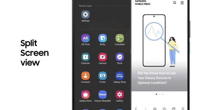 Split Screen View pada Samsung Galaxy Z Fold4 5G