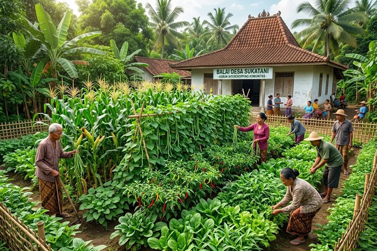 Kebun Sayur dengan Sistem Tumpang Sari