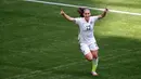Gelandang AS, Lauren Holiday melakukan selebrasi usai mencetak gol ke gawang Jepang di final Piala Dunia wanita di BC Place, Vancouver, Kanada, Senin (6/7/2015). Amerika mengalahkan Jepang dengan skor 5-2. (Reuters/Erich Schlegel)