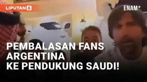 VIDEO: Fans Argentina Balas Ledekan "Where is Messi" ke Pendukung Timnas Saudi di Piala Dunia