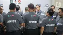 "Siapa posisinya apa tapi ketika sudah bertanding bola mengalir kemana saja maka ambil bola itu tendang bola itu oper bola itu dan bisa total football tidak macem-macem cara mengaturnya. Itu line up yang harapannya bisa memperluas bukan malah mempersempit gerakan perubahan," ujar dia. (Liputan6.com/Faizal Fanani)